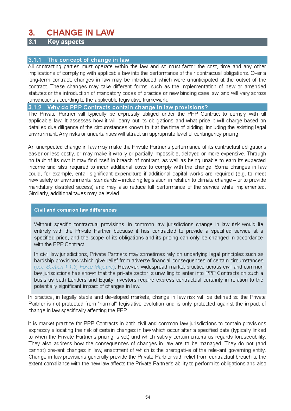03 - Change in Law 1 - 3. CHANGE IN LAW 3 Key aspects 3.1 The concept ...