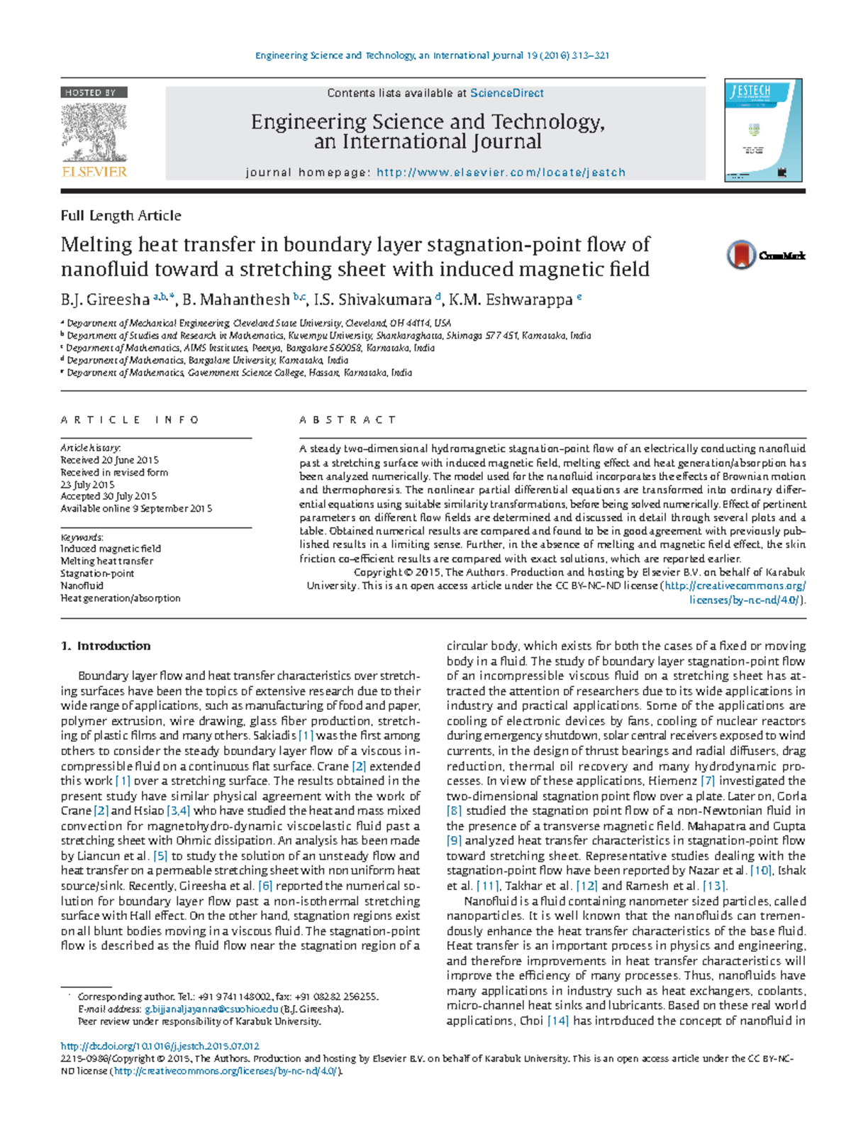 Melting heat transfer in boundary layer stagnation-point flow of ...