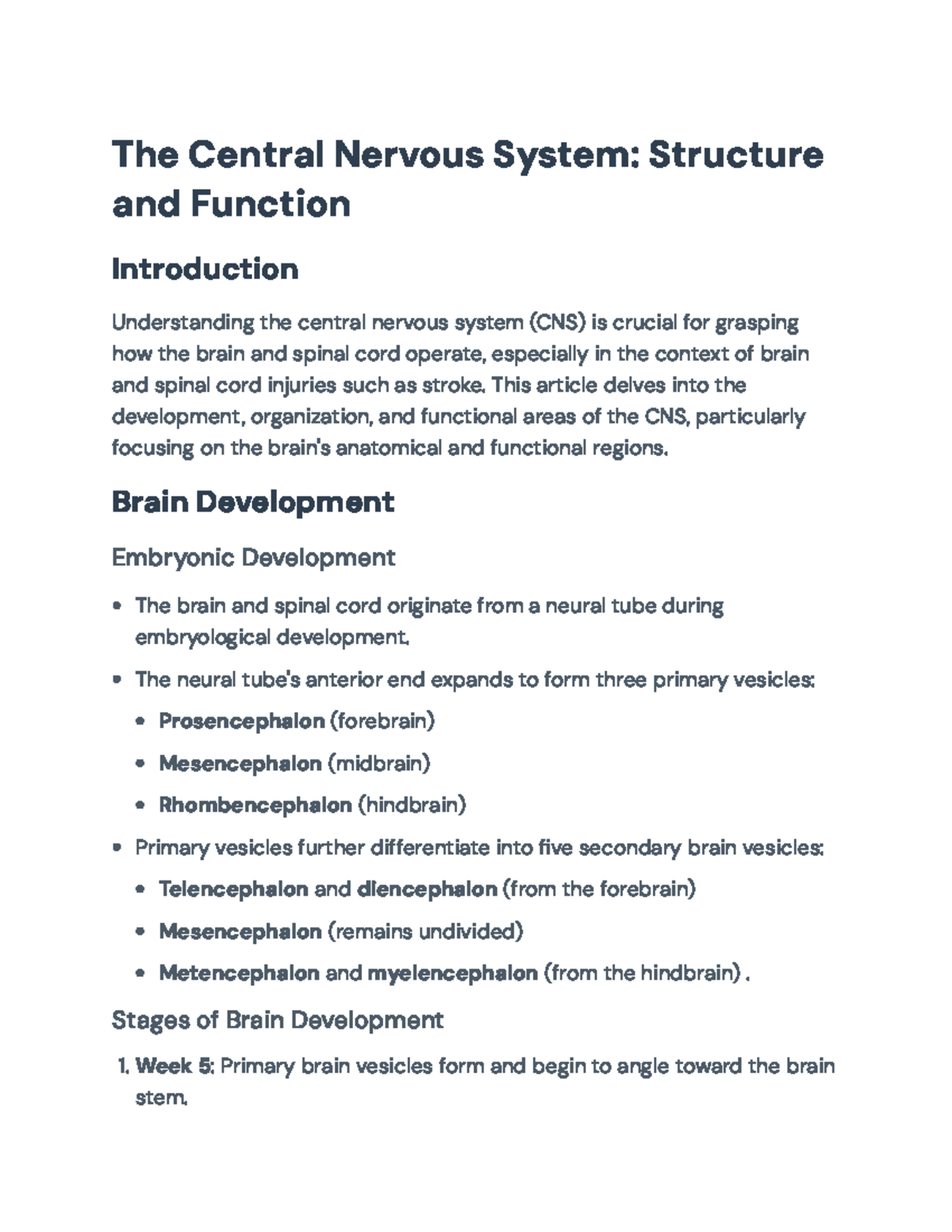 Understanding the Central Nervous System: Structure and Functions - The ...