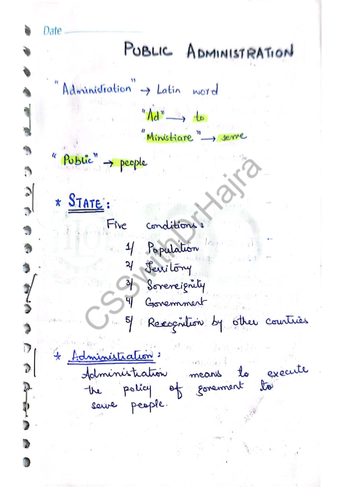 Public Administration: Key Concepts and Theories (PA 101) - Studocu