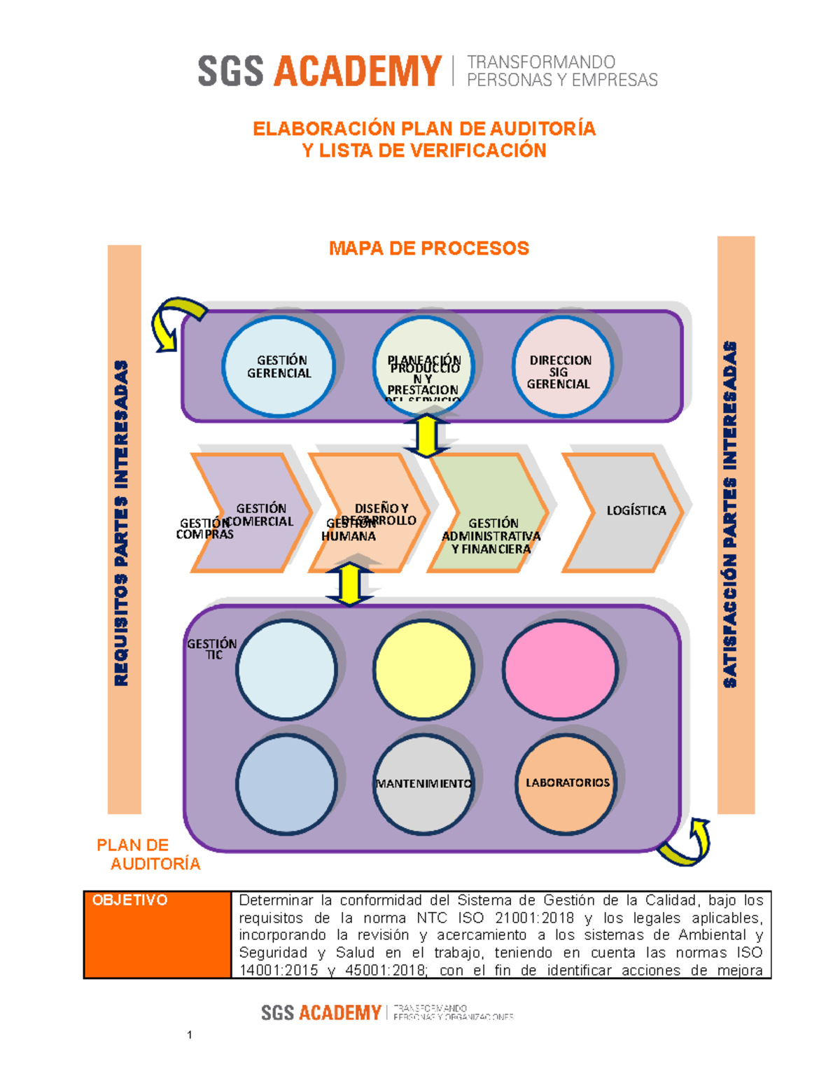 Plan de Auditoría y Lista de Verificación ISO NTC 21001:2018 - Document Preview