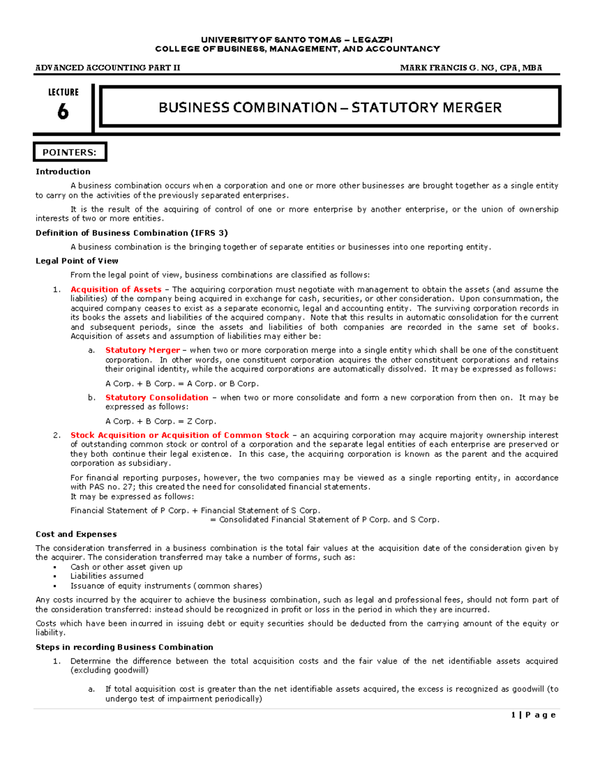433307655-Business Combinations: Lecture Notes on Accounting Principles ...