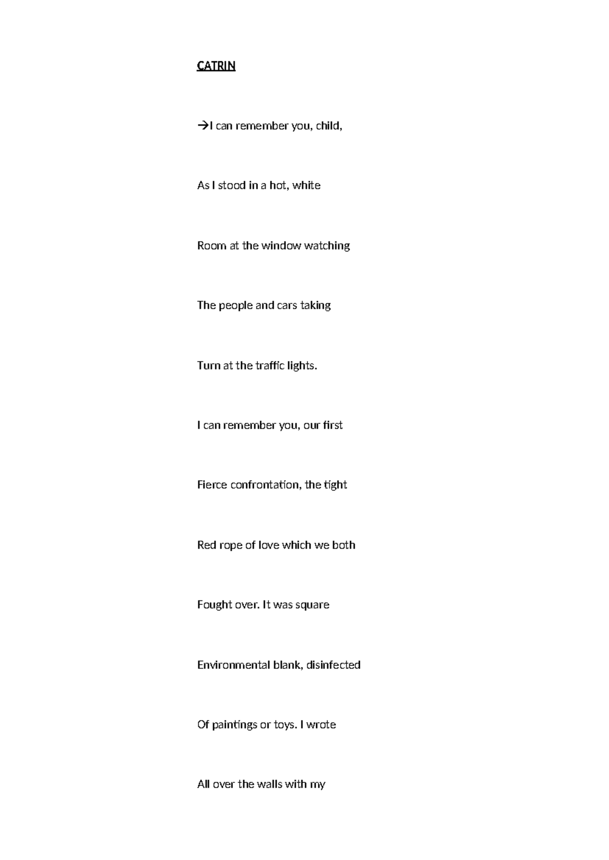 Ingles - Poetic Reflections on Memory and Identity - Studocu