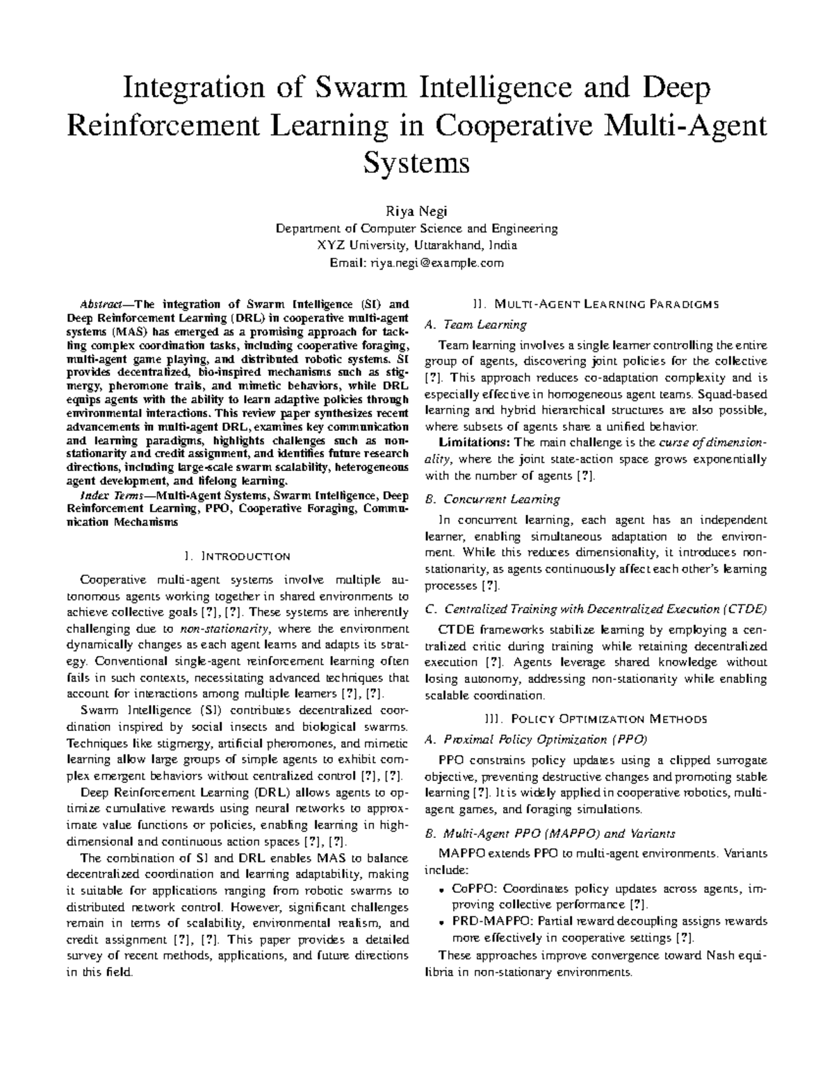Integration of Swarm Intelligence and Deep Reinforcement Learning in ...