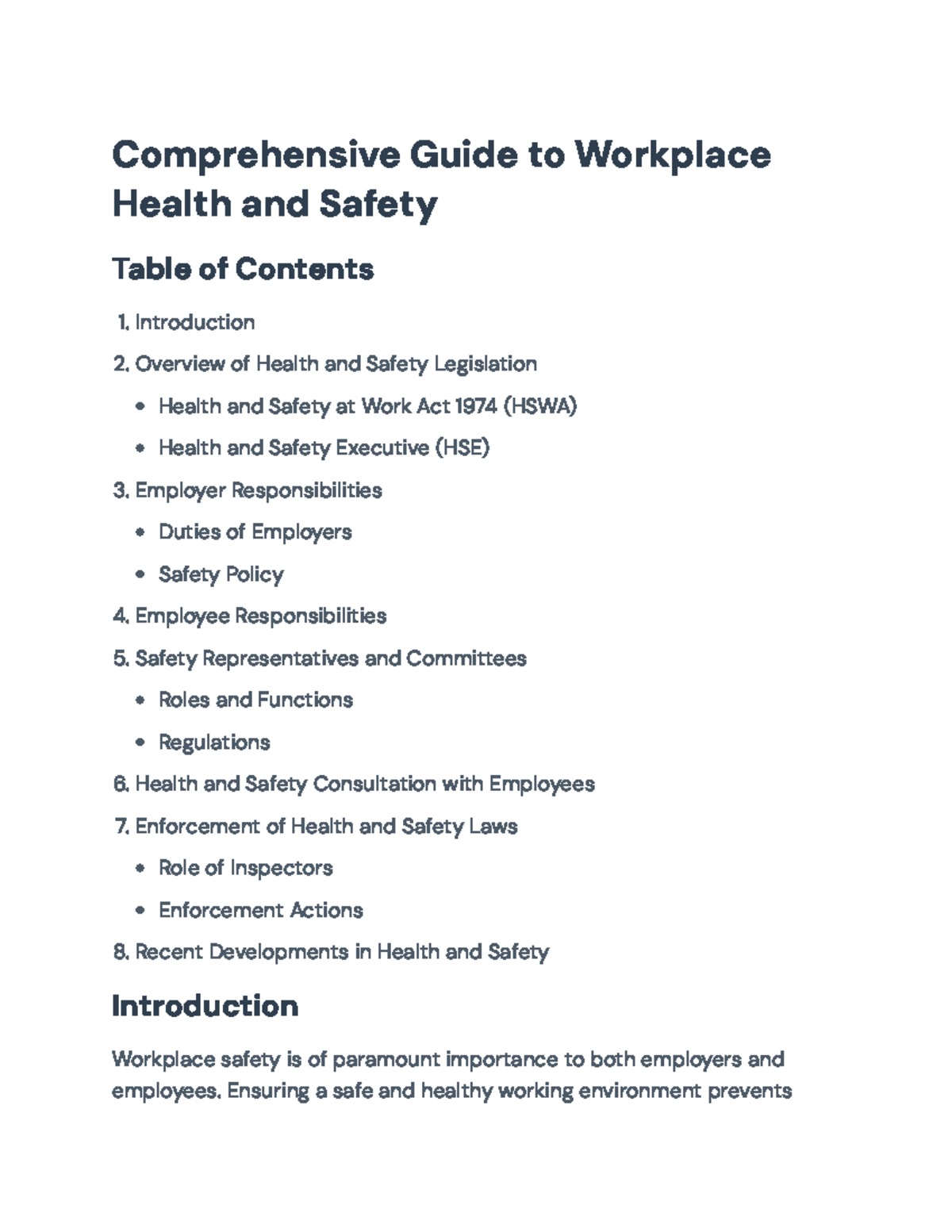 Comprehensive Guide to Workplace Health & Safety Regulations (HSWA ...