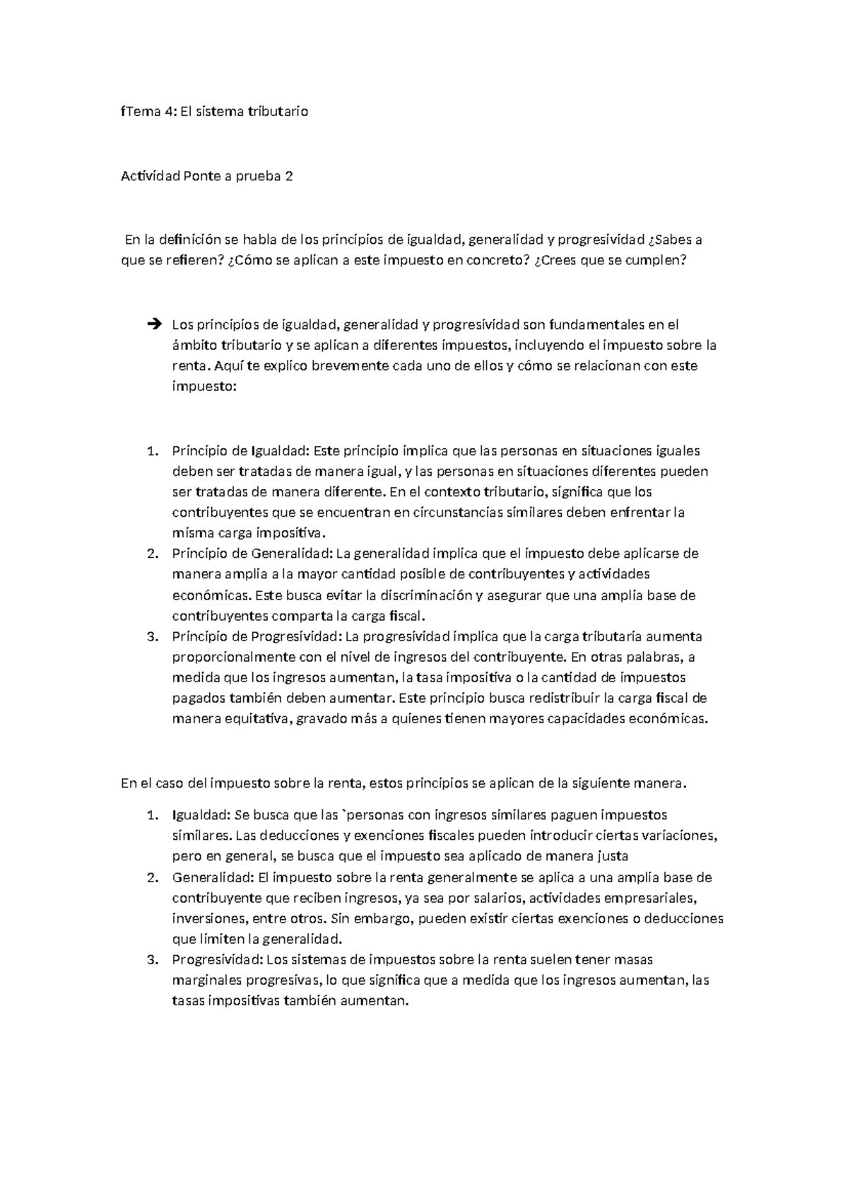 Tema 4: Principios de Igualdad, Generalidad y Progresividad en el ...