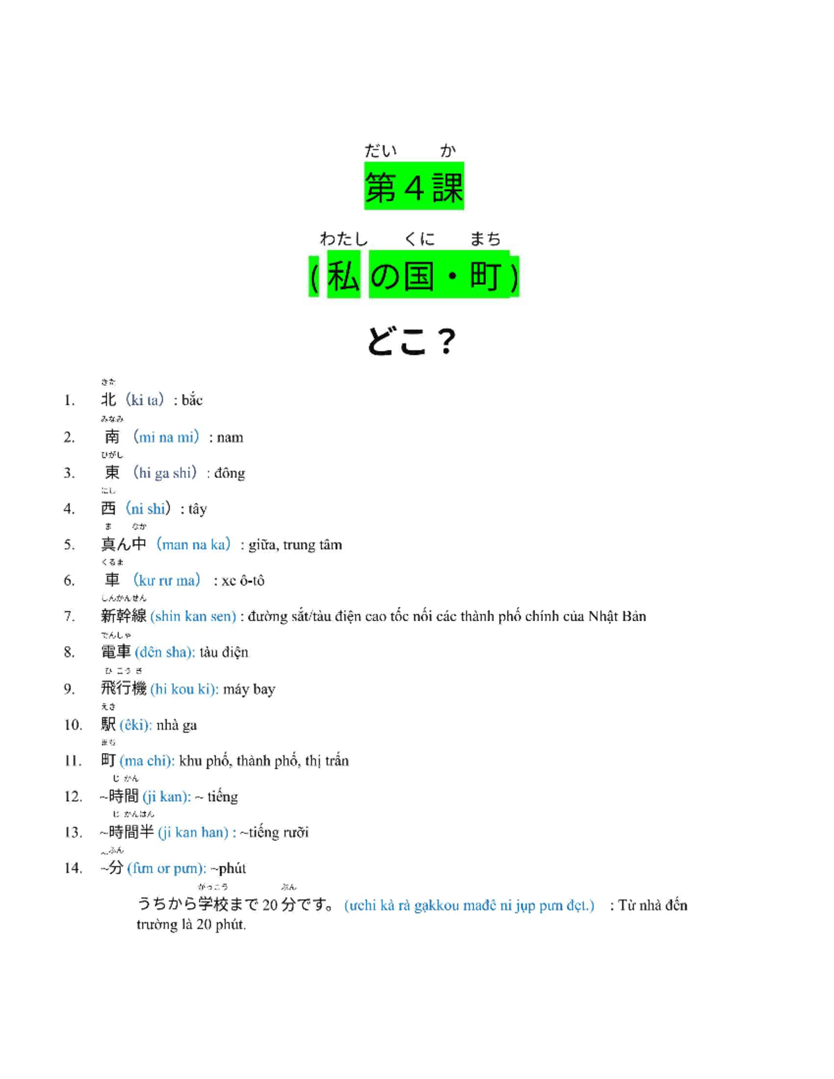 FULL TU VUNG JPD123 CO PHIEN AM ROMAJI: Vocabulary Guide - Studocu