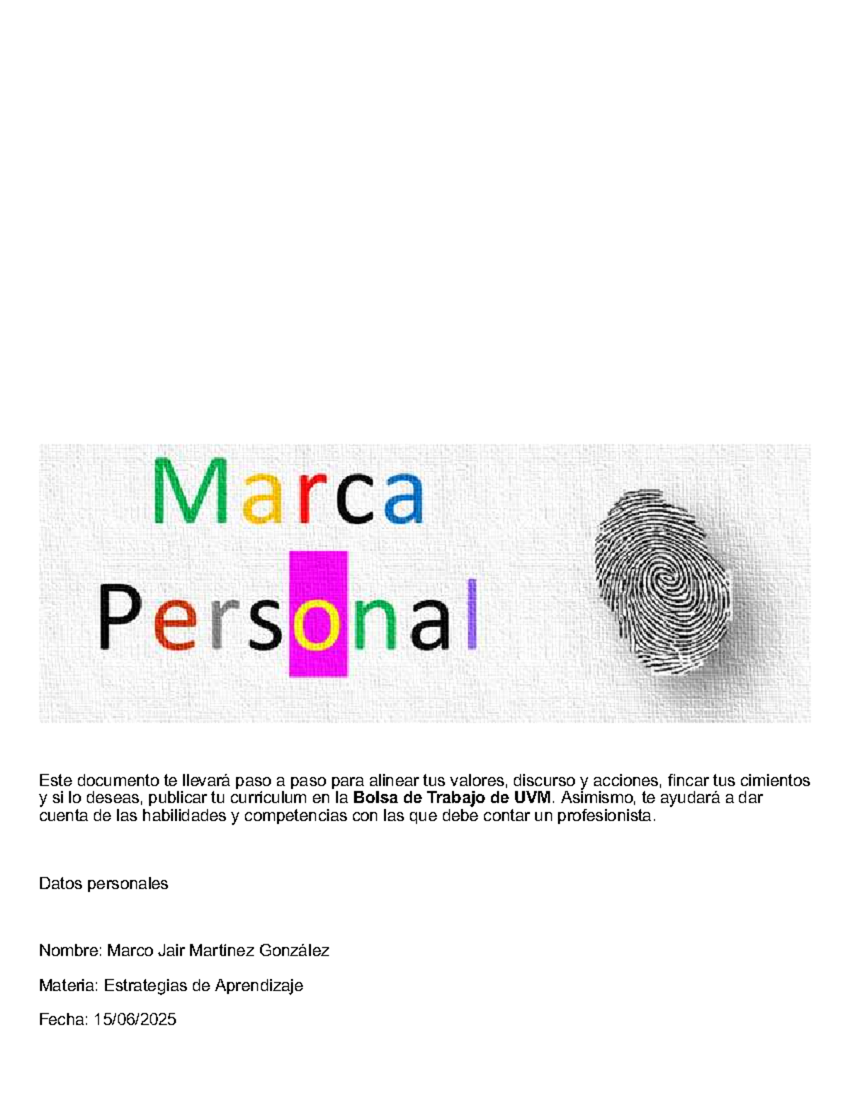 A7 MJMG - Ejercicios para Construir tu Marca Personal - Studocu