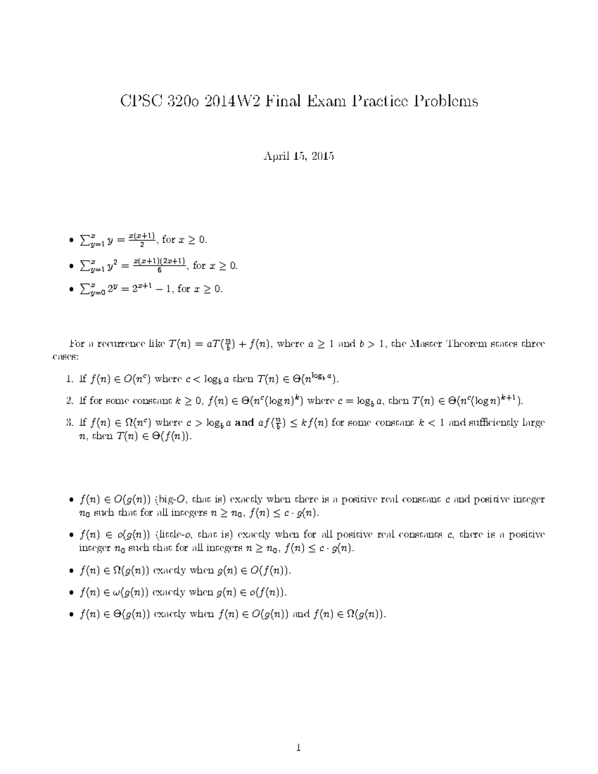 Final Exam Q&A Notes for Course 2014 - 2015 - Studocu
