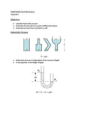 Pipe Flow Practical - ENGR30002 Fluid Mechanics Practical 1: Fluid Flow ...