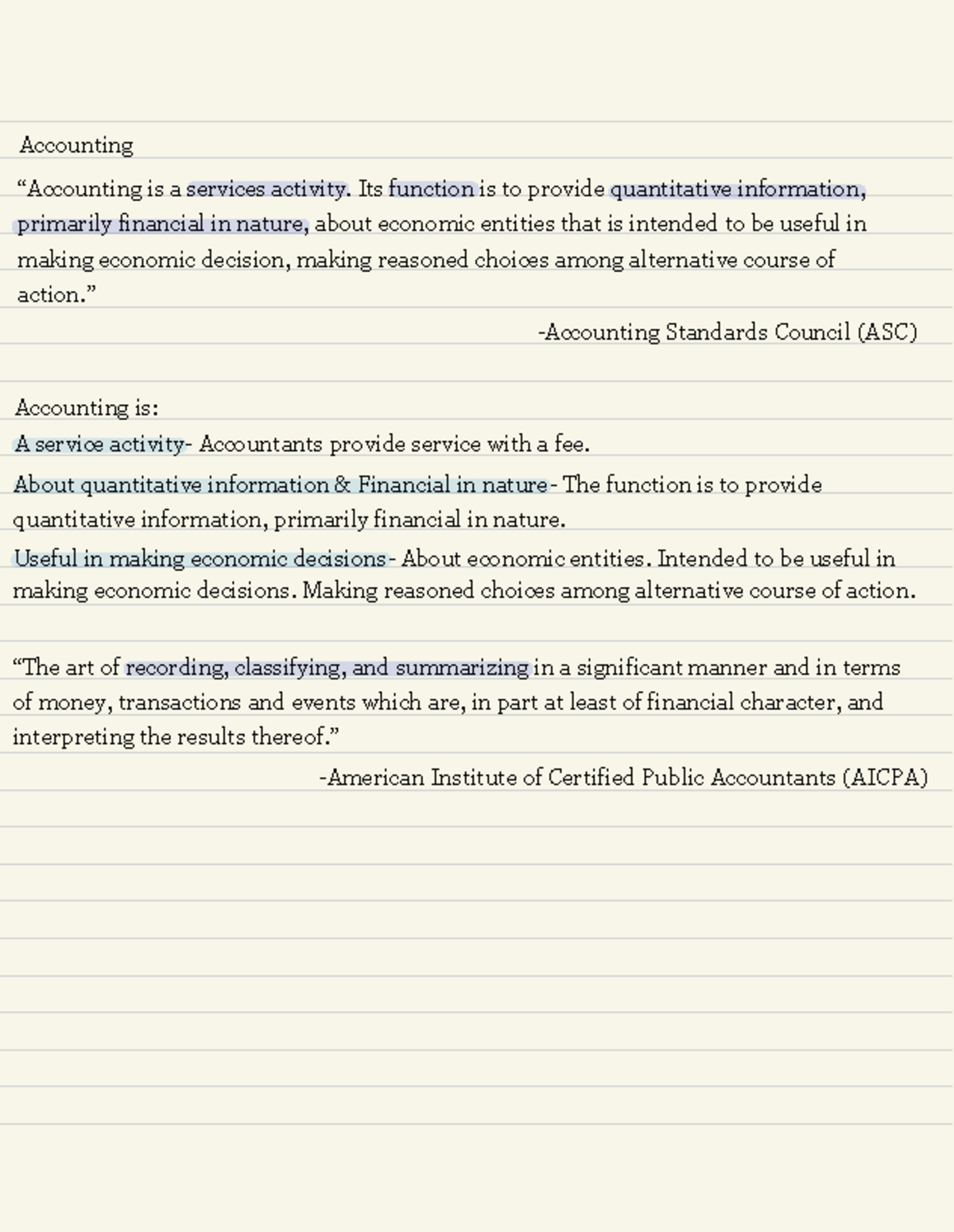 Basic Accounting Concepts and Practices - BAACCEN - Studocu