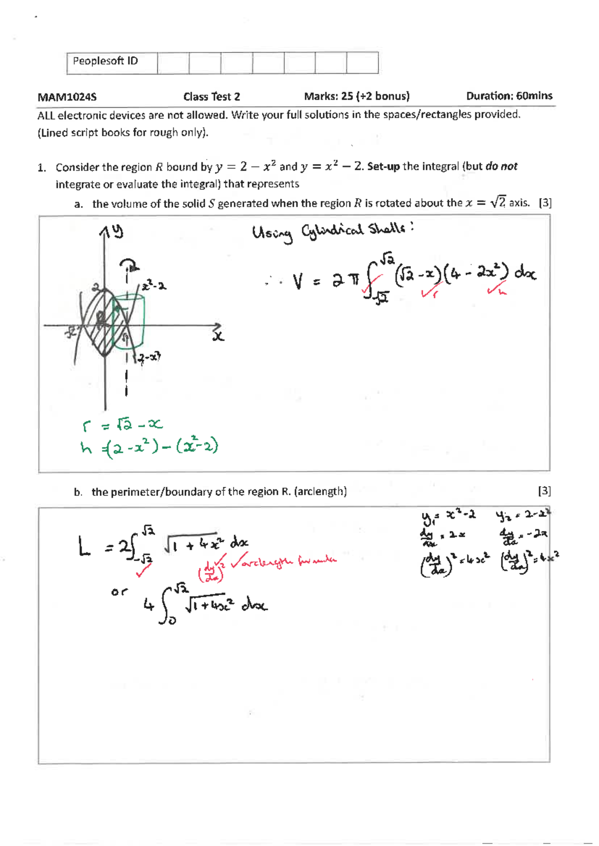 MAM1024S 2023 Class Test 2 Solutions and Detailed Explanations - Studocu