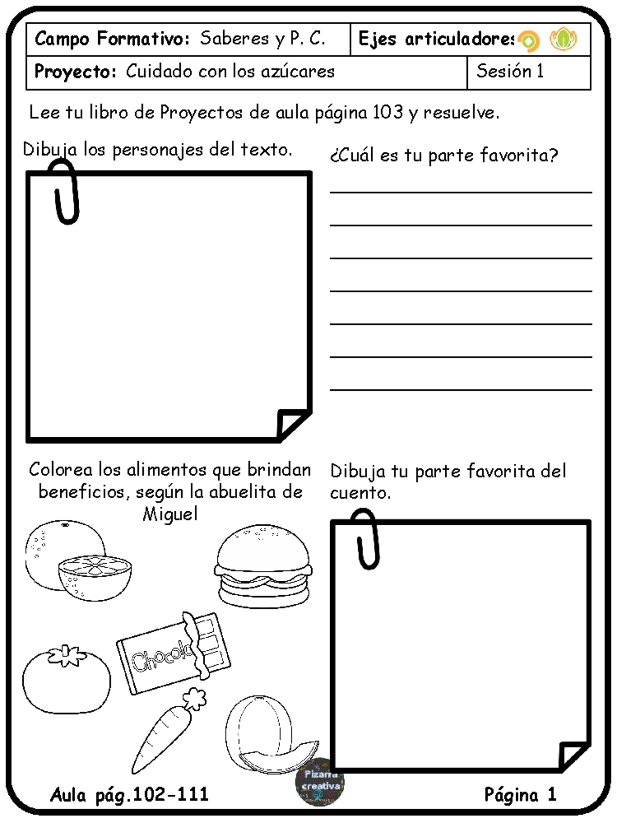 1° Anexos: Proyecto Cuidado con los Azúcares - Actividades y Ejercicios - Document Preview