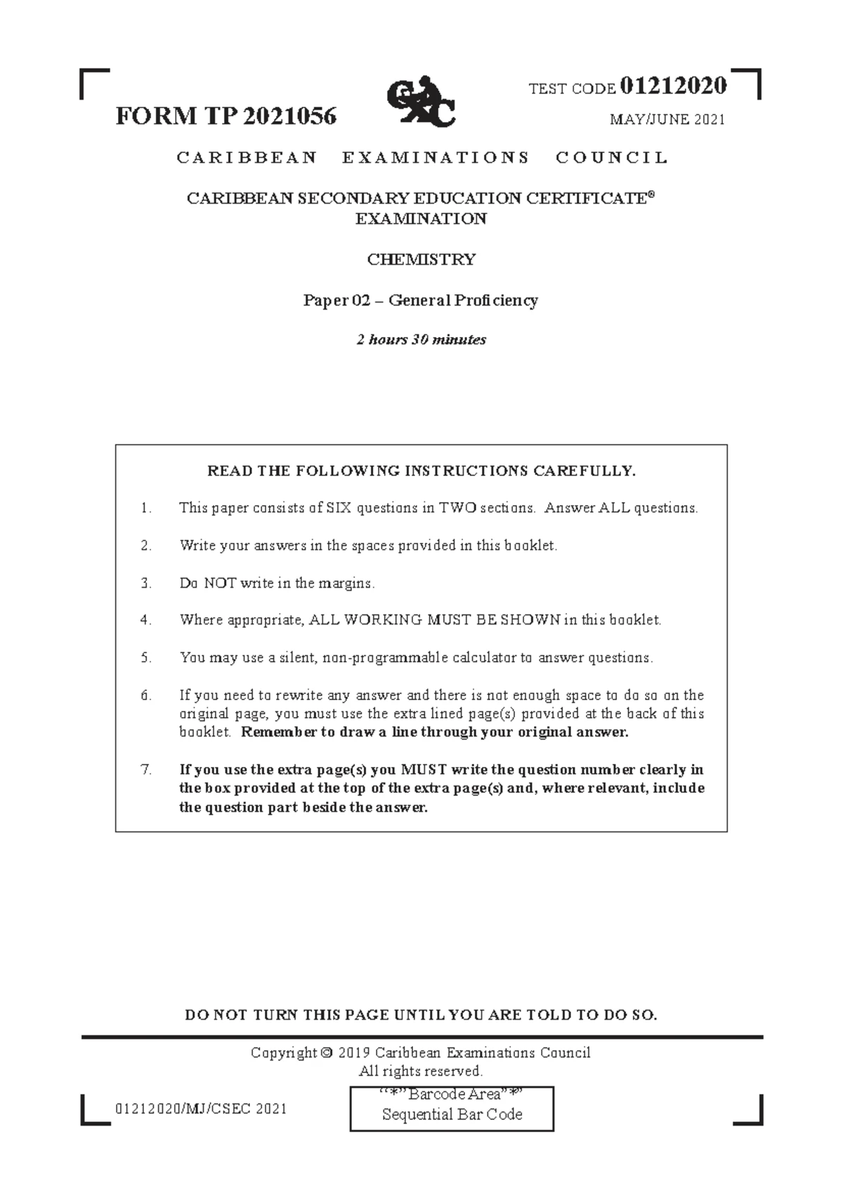 2018 CSEC PE Pass Paper - Section B Exam Questions and Guidelines - Studocu