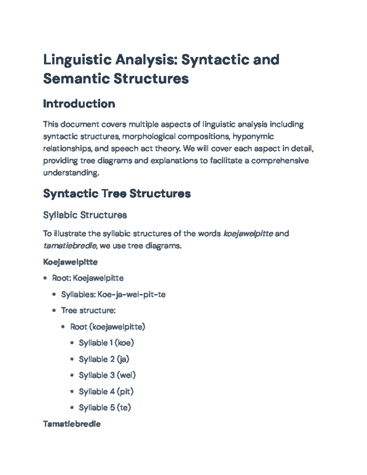 Linguistic Analysis: Syntactic & Semantic Structures Guide (LNG101 ...