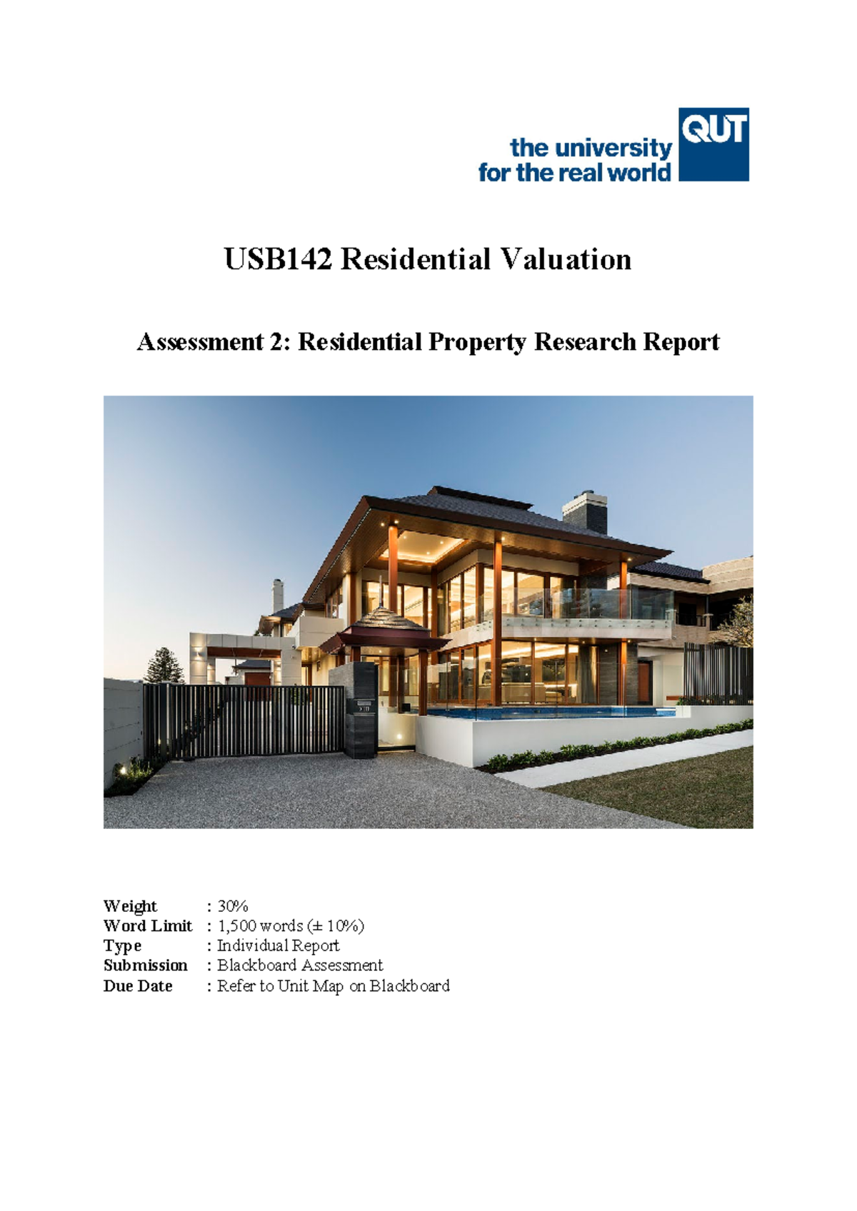 220719 Assessment 2 Brief Residential Property Research Report(1)-2 ...