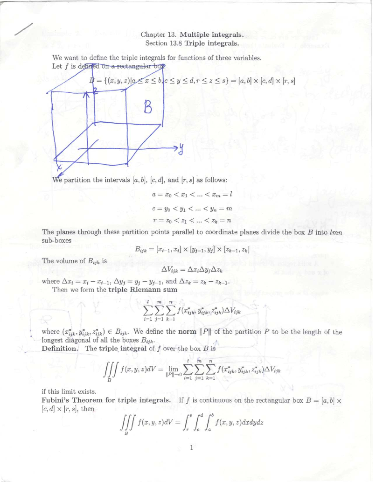 S13 8 Lecture Notes: Understanding Triple Integrals in 3D - Studocu