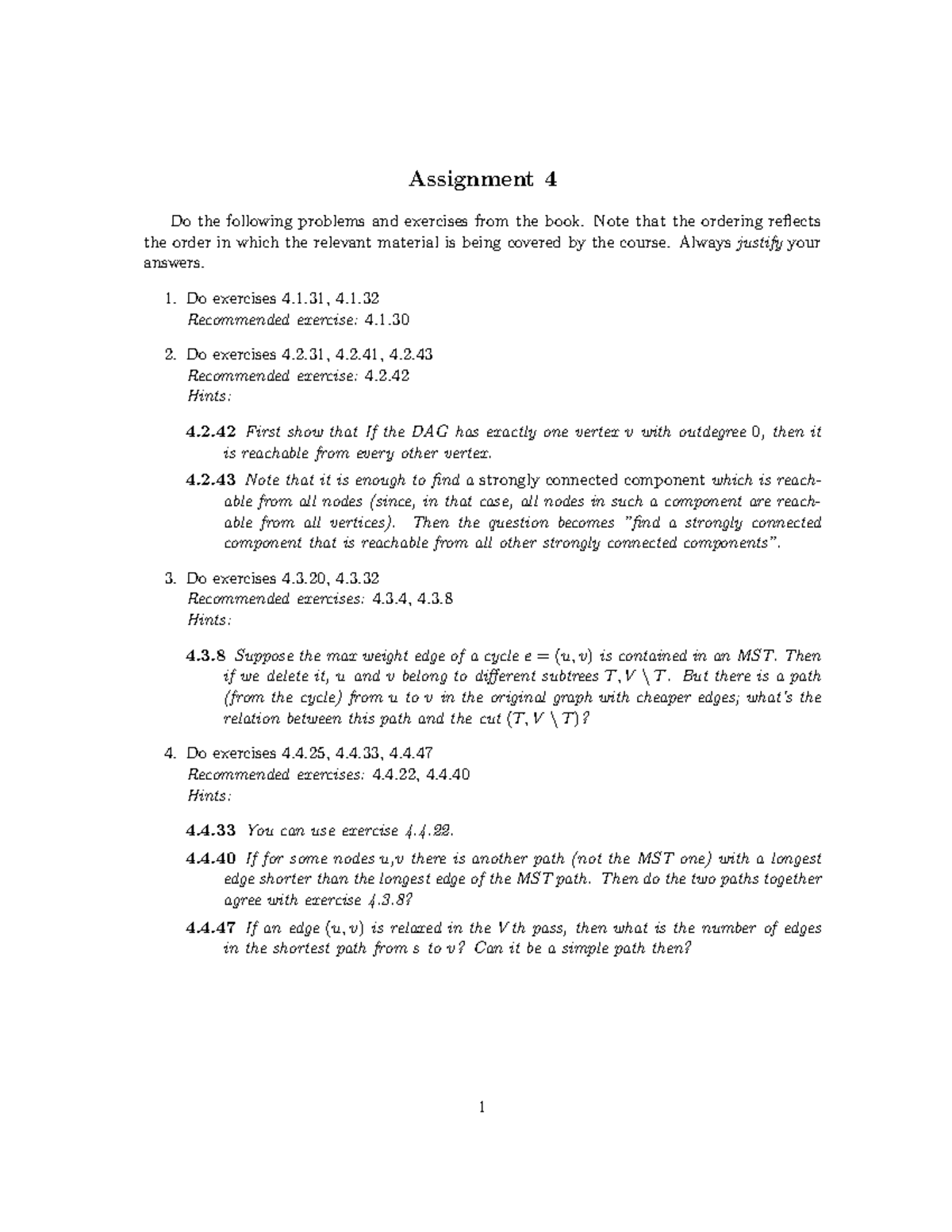2C03 - Assignment 4 Solutions with Hints and Guidance - Studocu