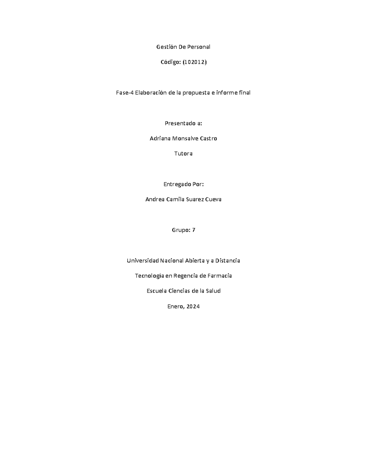 102012 Fase 4: Informe Final sobre Revitalización de Moda Linda - Studocu