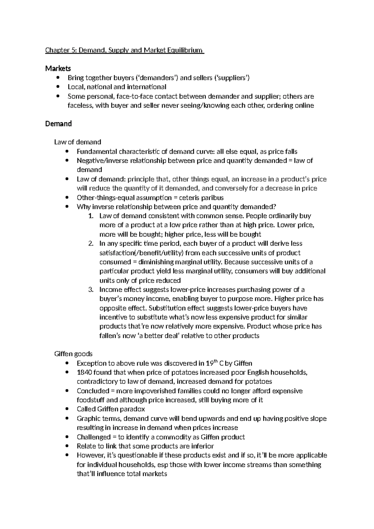 EKN 110 - Chapter 7 & 8 Market Structures and Their Characteristics ...