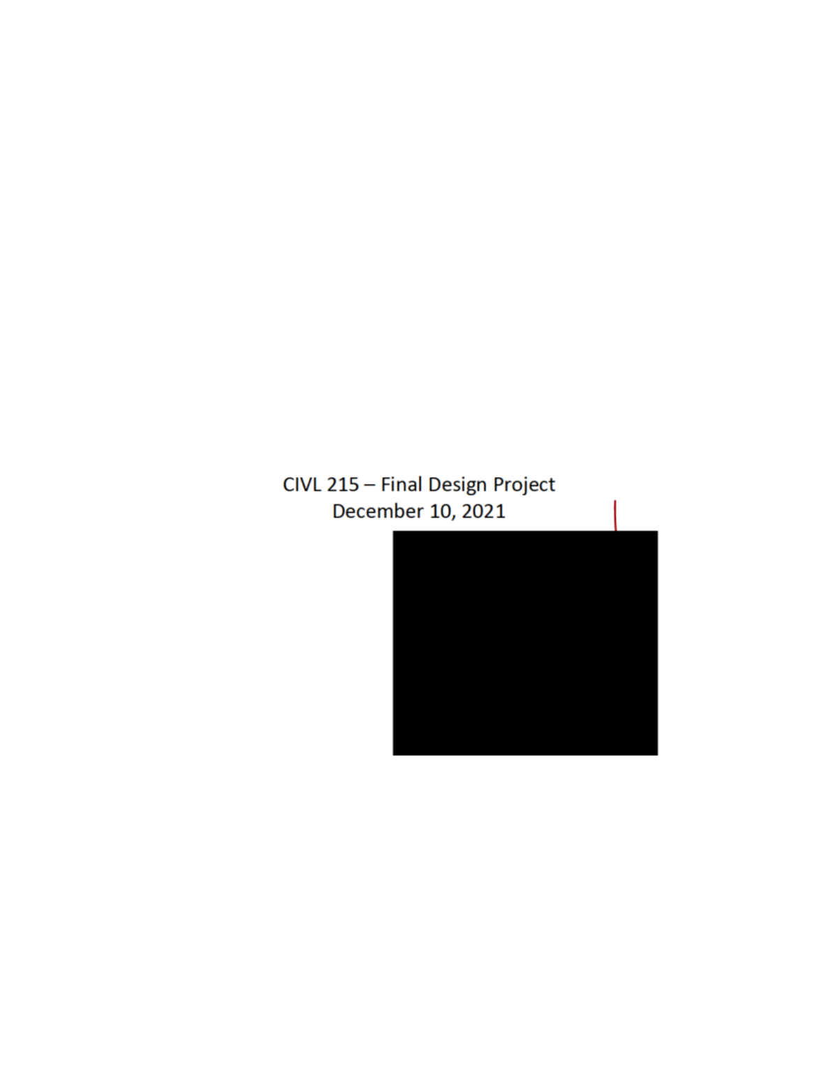 CIVL 215 Final Design Project Technical Report - December 2021 - Studocu