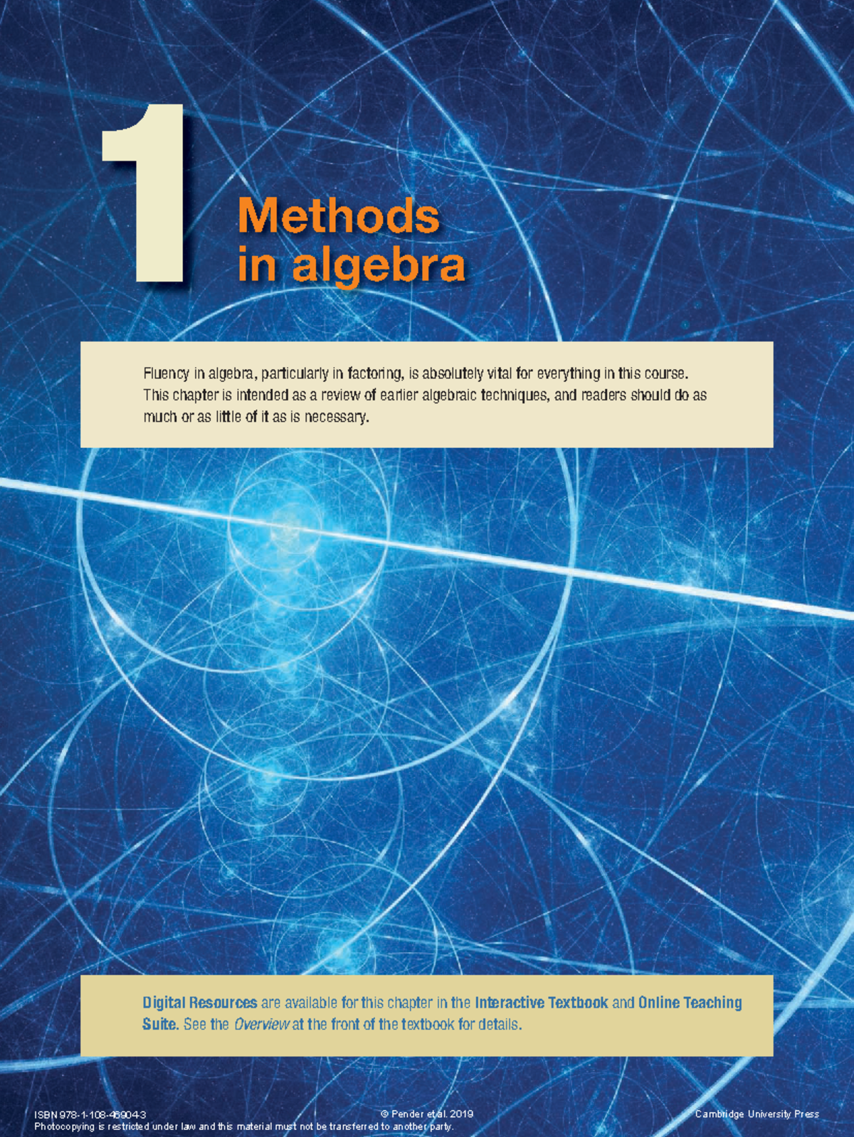 Chapter 1 Methods in algebra - Methods 1 in algebra ####### Fluency in ...