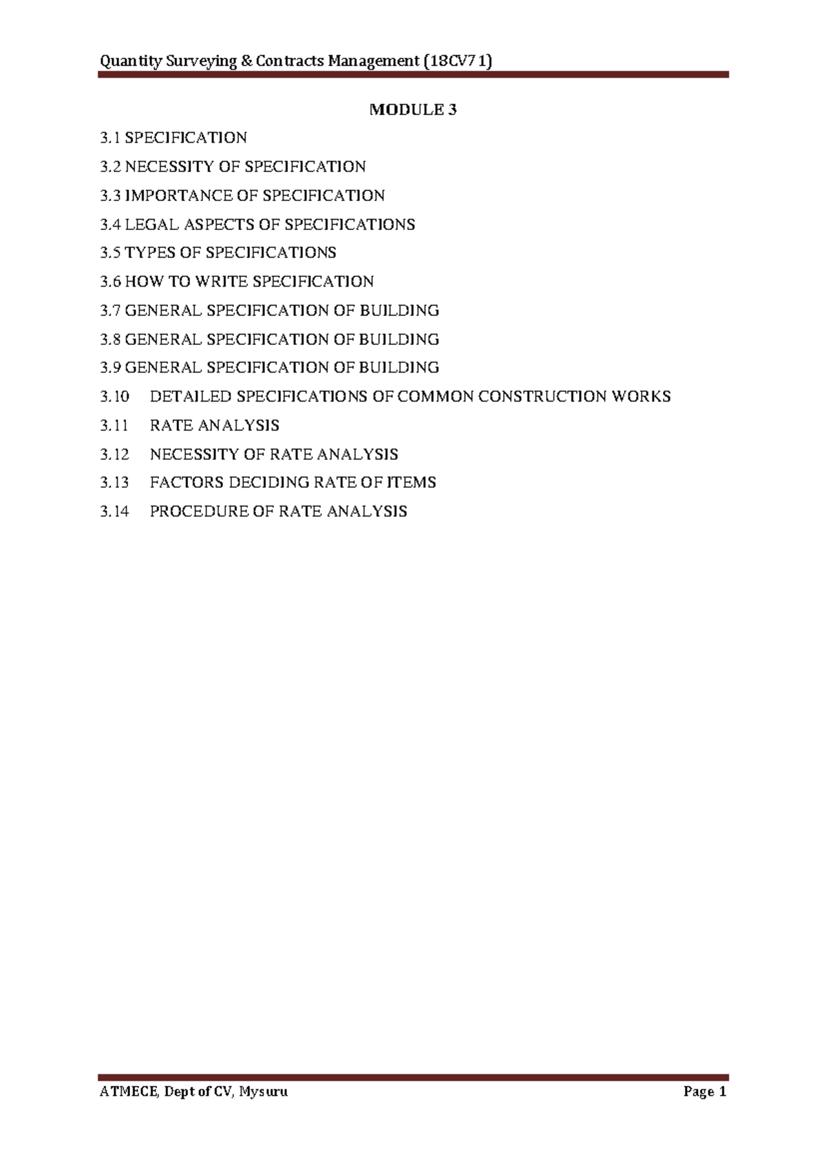 Module 3 - Detailed Specification Notes for Engineering Projects - Studocu