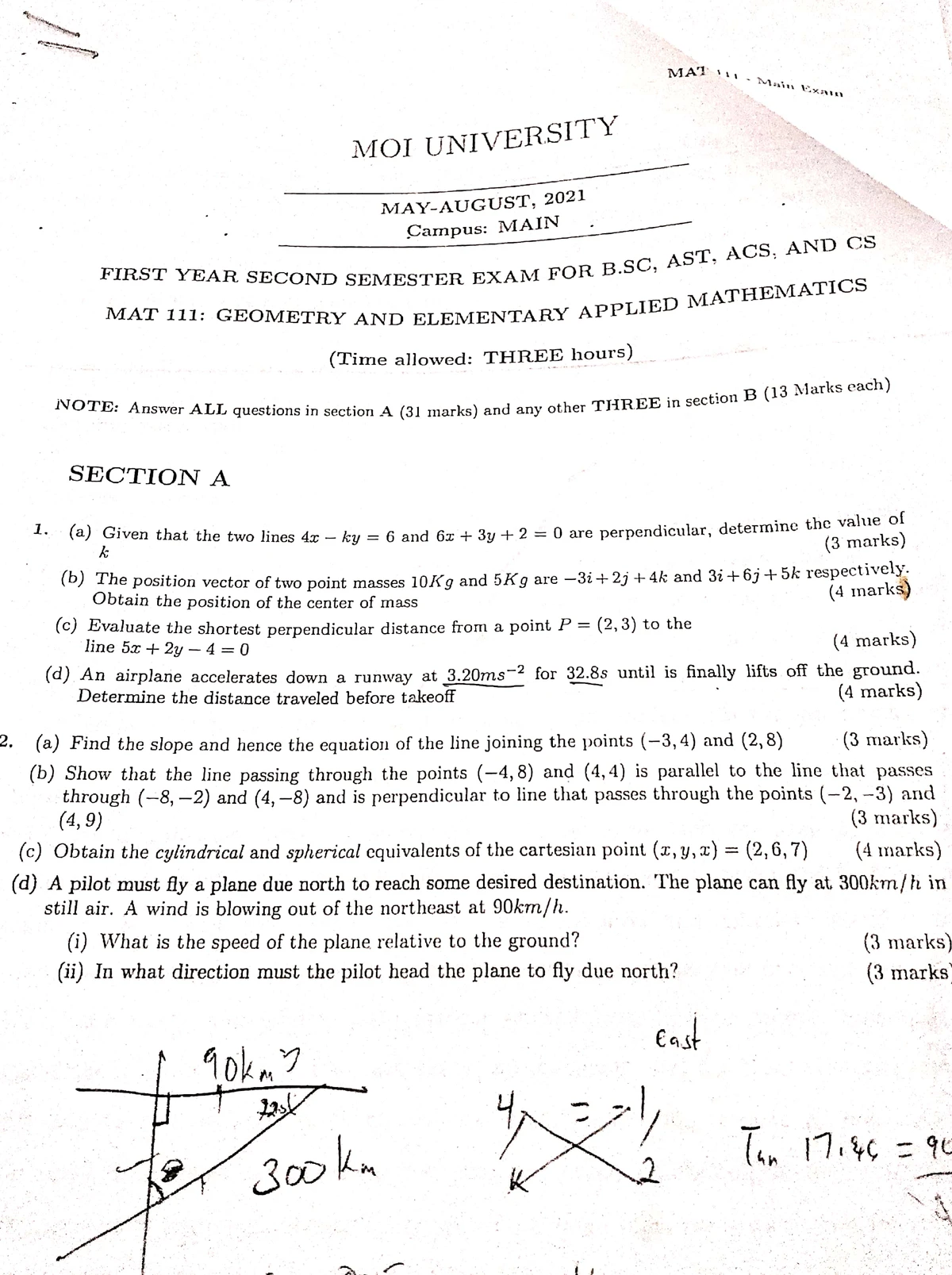 SMA 111 Applied Geometry Lecture Notes on Functions and Limits - Studocu