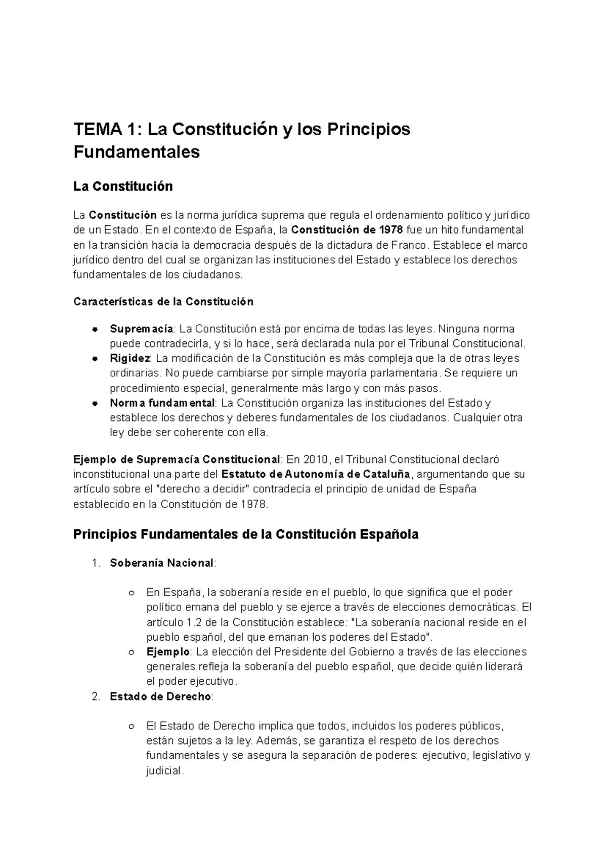 Final Exam: Derecho Constitucional - TEMA 1 a TEMA 8 - Studocu