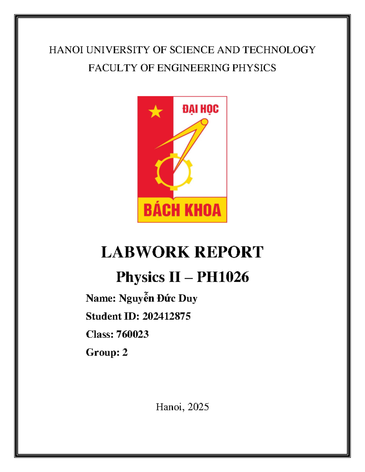 Lab Report on RLC Circuit Measurements - Physics II PH1026 - Studocu