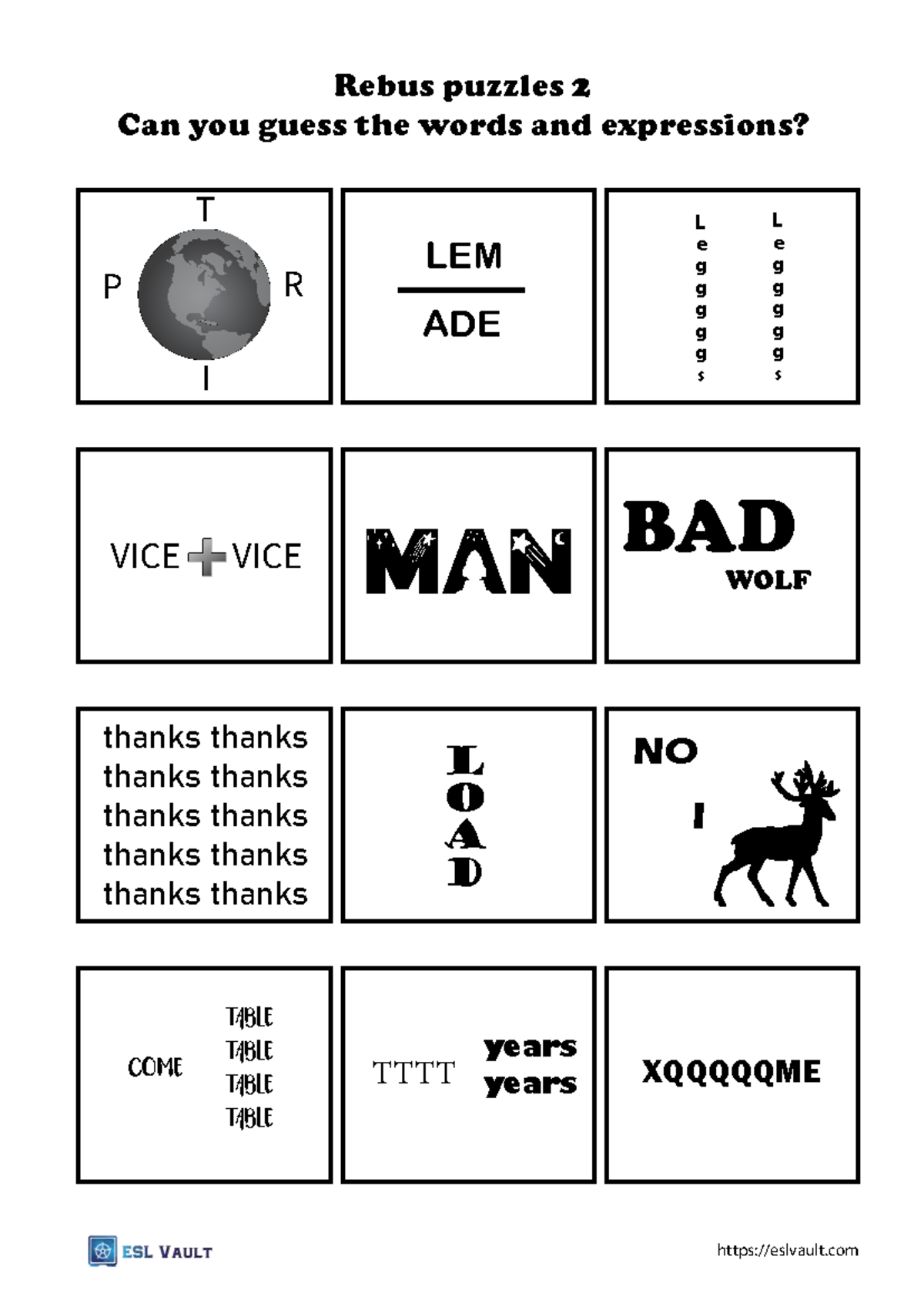 Free printable rebus puzzles 2 - STEM purposive com. - Rebus puzzles 2 ...