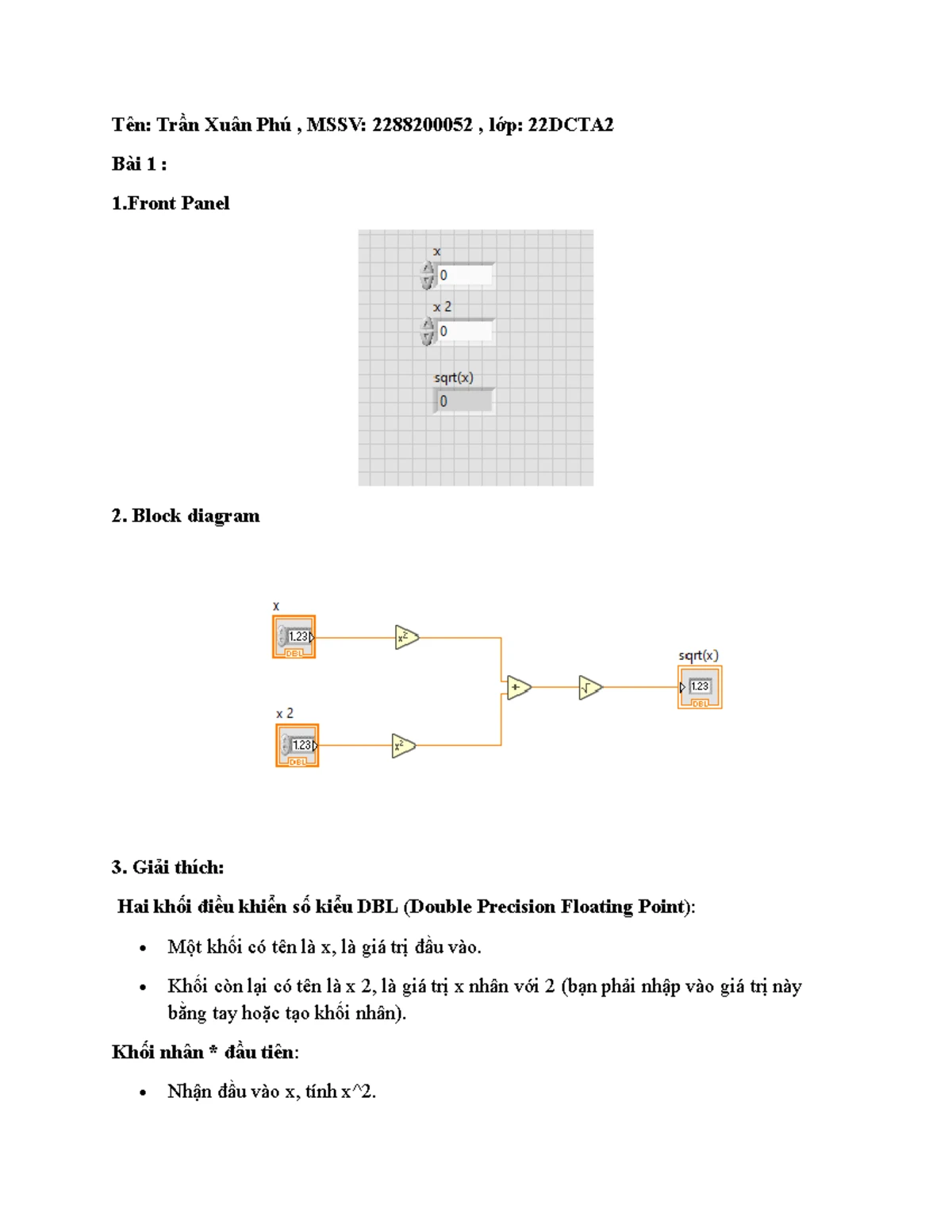Bài Tập Thực Hành 4: Front Panel, Block Diagram & Signal Analysis ...