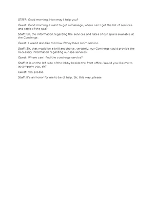 Room Service Script HKS: Breakfast Order Process and Delivery Guide ...