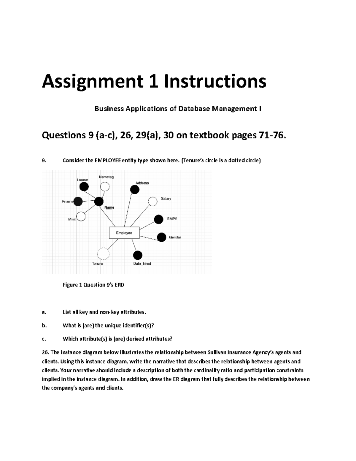 Business Applications of Database Management I - Assignment 1 ...
