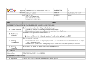 DLL Mapeh 3 Q3 W4 - GRADES 1 to 12 DAILY LESSON LOG School: SAN ANDRES ...
