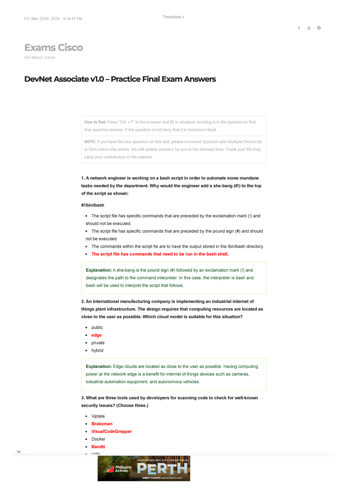 DevNet Associate v1.0 - Practice Final Exam Answers Review Guide - Studocu