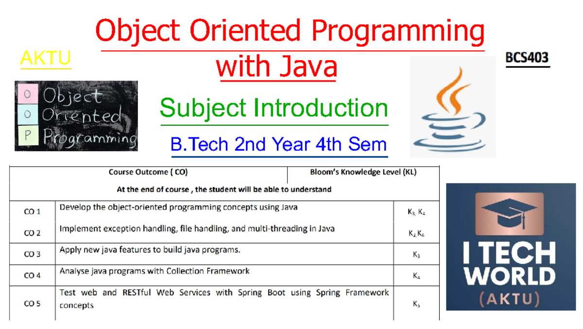 OOPS with Java Unit 1 - This is secured notes created by me - Object ...