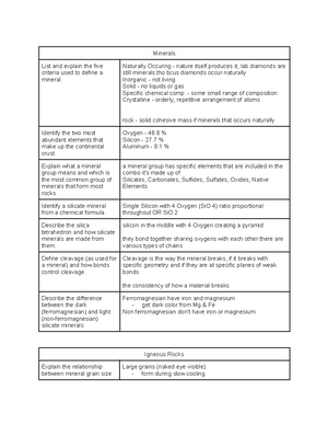 2021 Semester I Review - Earth Science Semester 1 Review, 2021 Name ...