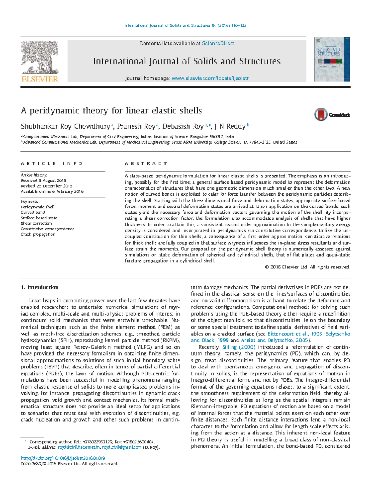 Peridynamic Theory for Linear Elastic Shells: A Comprehensive Study ...