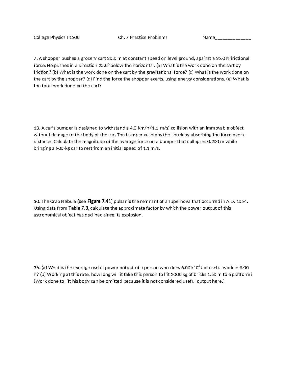 College Physics I 1500 Ch. 2 Practice Problems and Solutions - Studocu