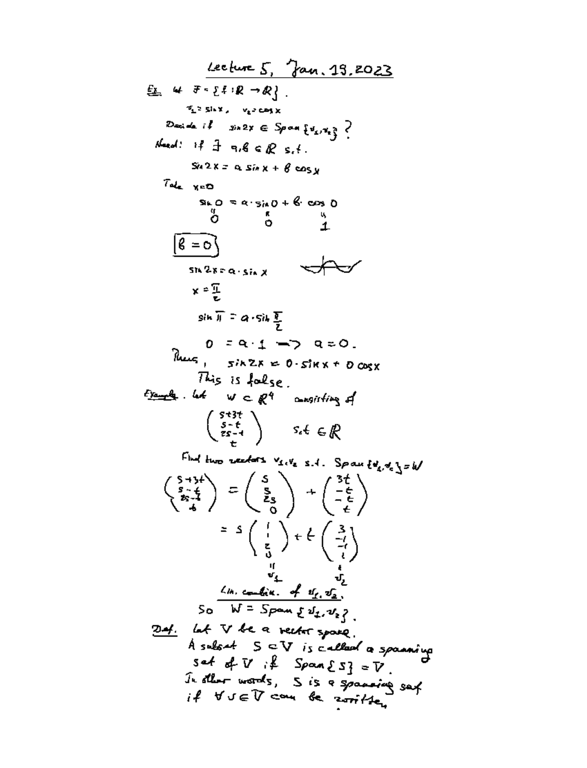 Lecture 5 Notes for MATH 225 R1: Key Concepts and Insights - Studocu