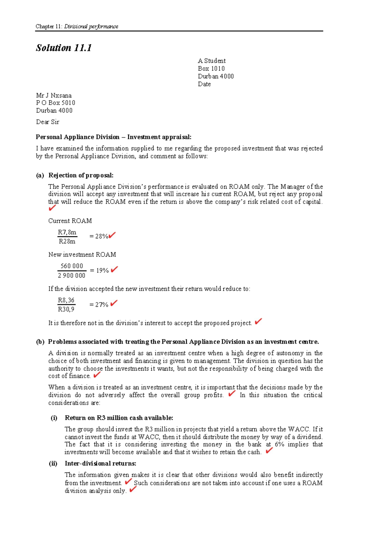 Chapter 11: Divisional Performance Analysis - Q11 Insights - Studocu