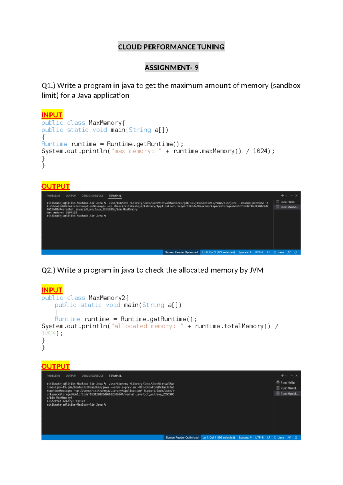 Cloud Performance Tuning lab 9 - CLOUD PERFORMANCE TUNING ASSIGNMENT- 9 ...