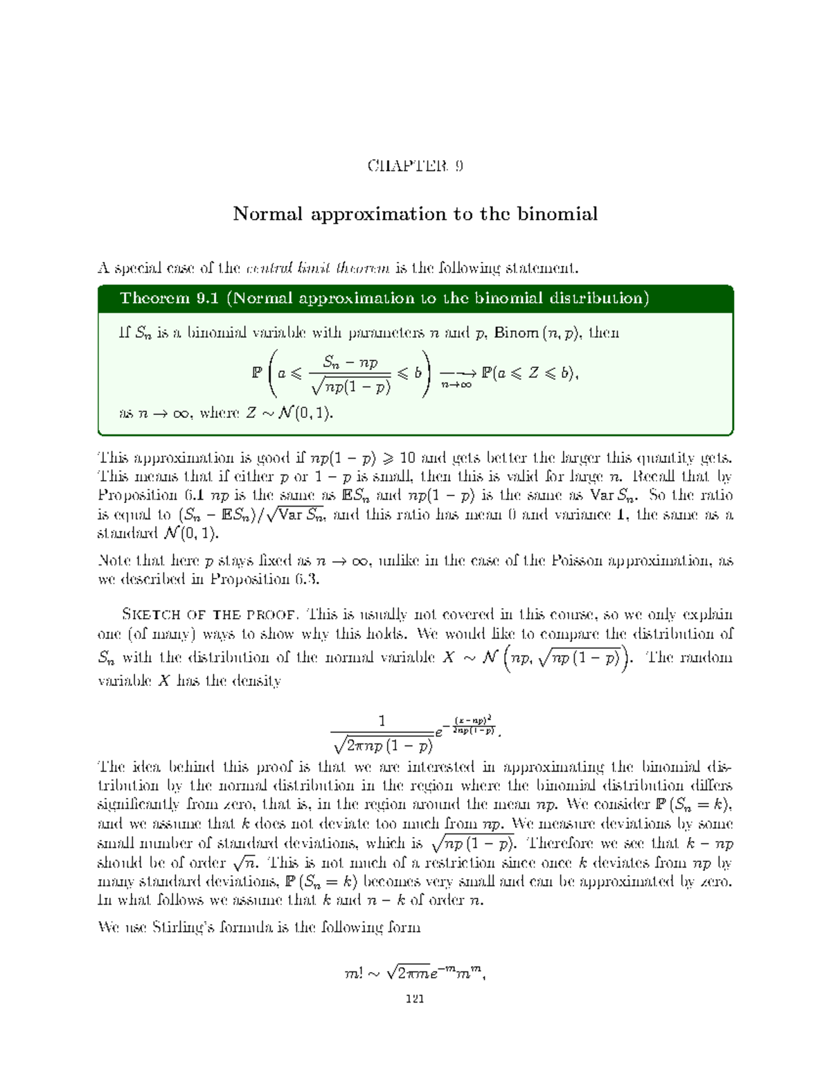 Prob3160ch9 - Best - CHAPTER 9 Normal approximation to the binomial A ...