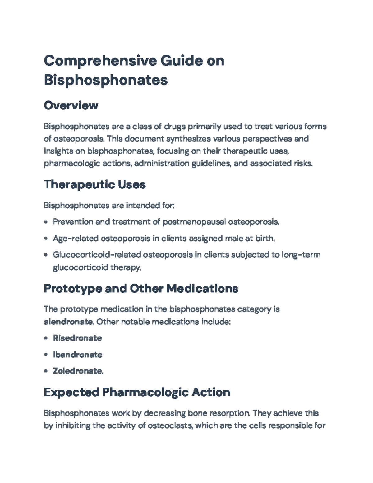 Comprehensive Overview of Bisphosphonates: Uses and Guidelines ...