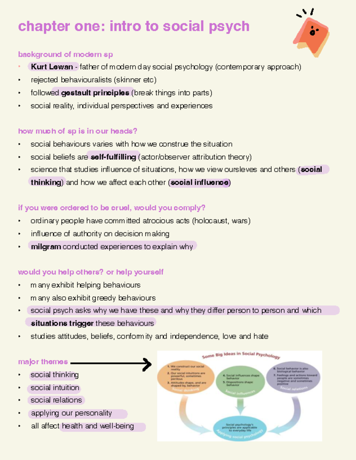 Social Psychology Notes: Chapter 1 - Introduction to Modern Social ...