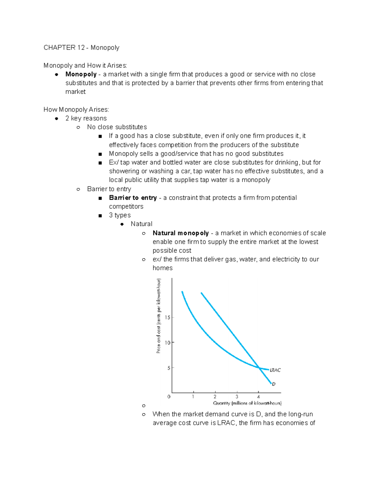 Monopoly and How it Arises - Studocu