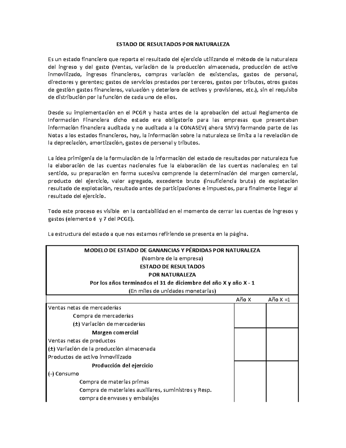 Estado de Resultados por Naturaleza - Análisis Financiero Completo - Document Preview