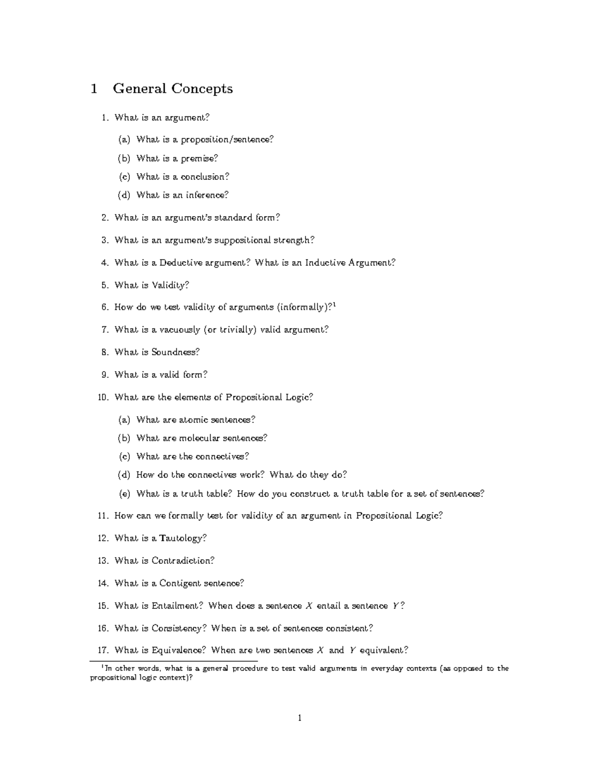 PHIL 101 Exam 1 Study Guide: General Concepts & Exercises - Studocu