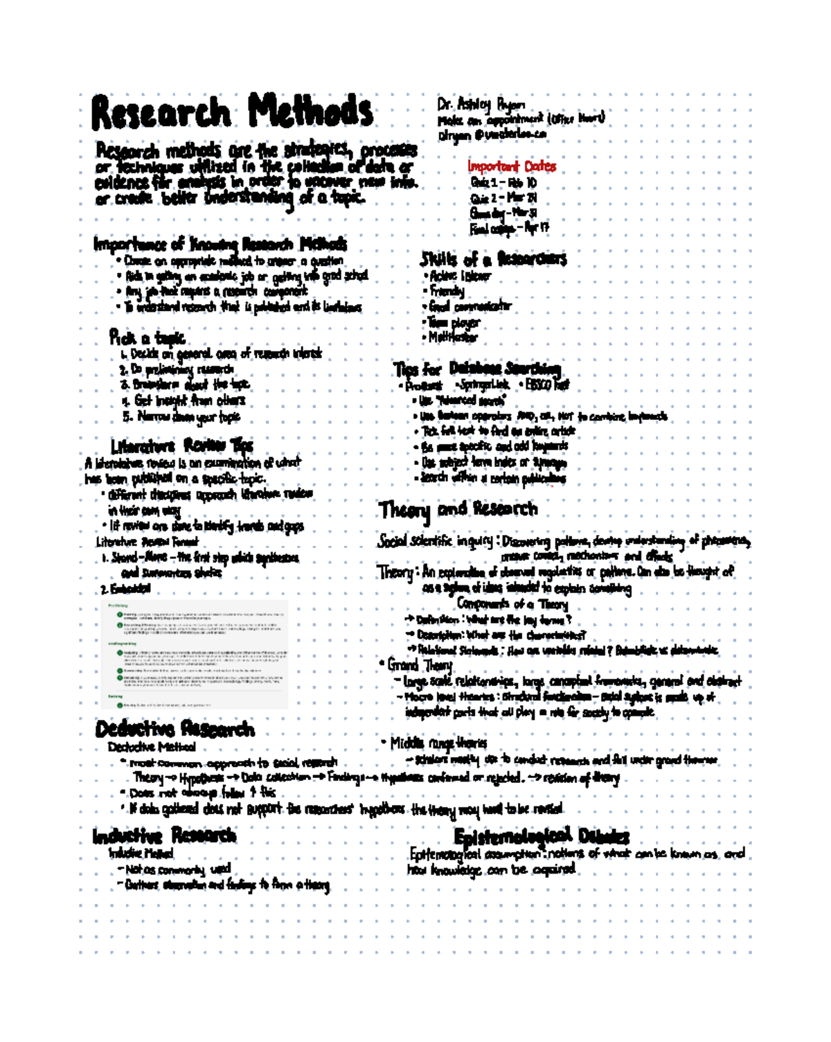 Research Methods Overview: Key Concepts & Ethical Considerations - Studocu